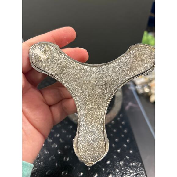 Godinger Lead Crystal Candle Holder - Picture 3 of 4